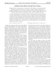 Inhibiting Adatom Diffusion through Surface Alloying