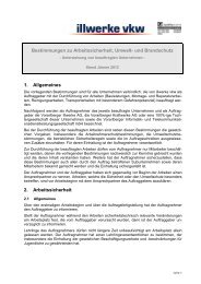 Bestimmungen zu Arbeitssicherheit, Umwelt- und Brandschutz 1 ...