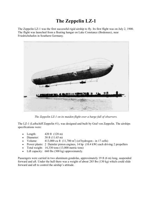 The Zeppelin LZ-1
