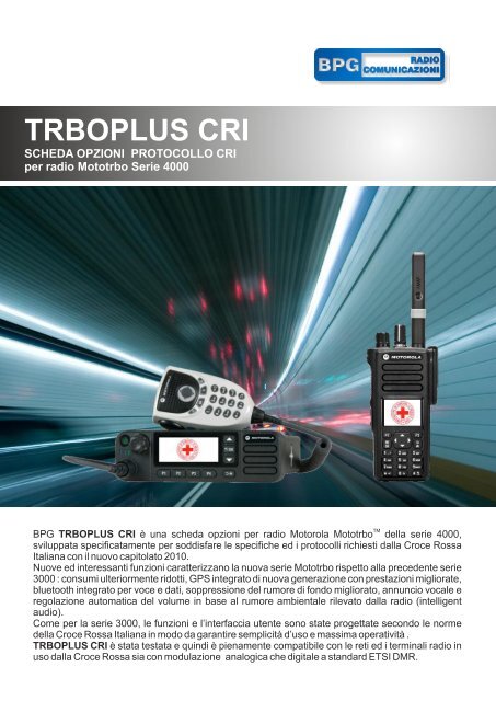 TrboPLUS CRI serie 4000 - BPG Radiocomunicazioni