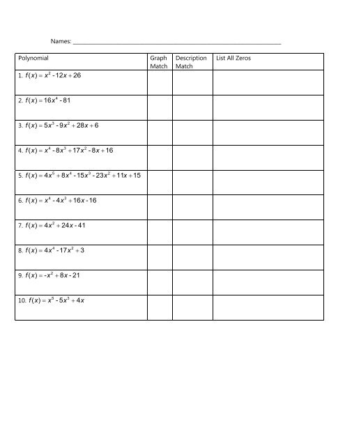 Math III, Unit 5, Lesson 2 - Ciclt.net