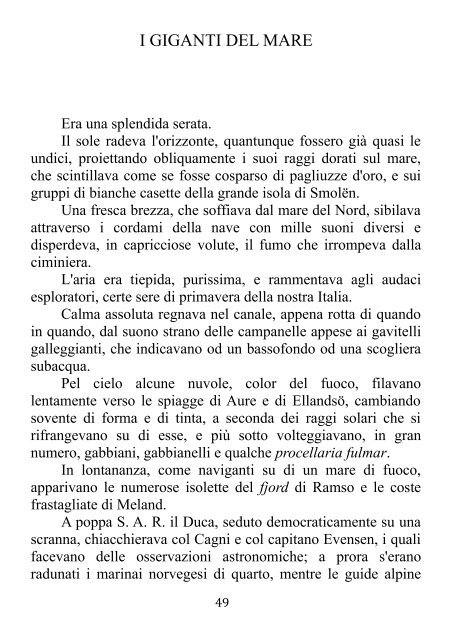 "La Stella Polare ed il suo viaggio avventuroso" di Emilio Salgari