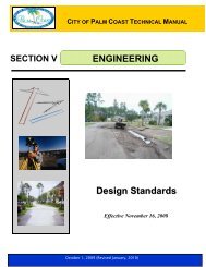 city of palm coast technical manual engineering design standards