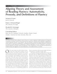 Aligning Theory and Assessment of Reading Fluency - Wiley Online ...