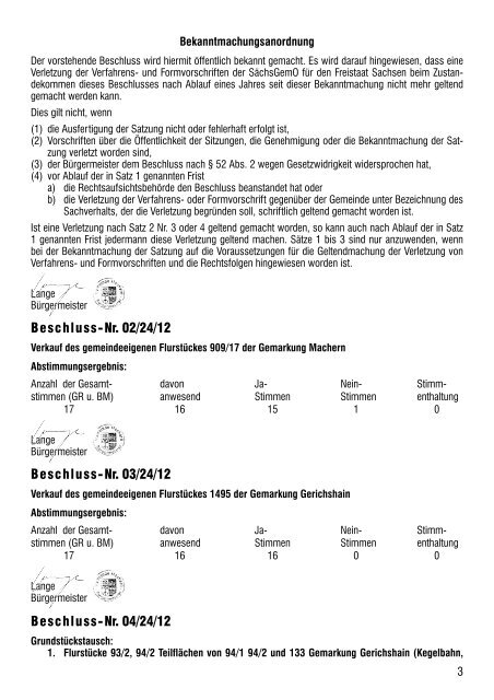 Amtsblatt Nr. 209 April 2012 - Machern