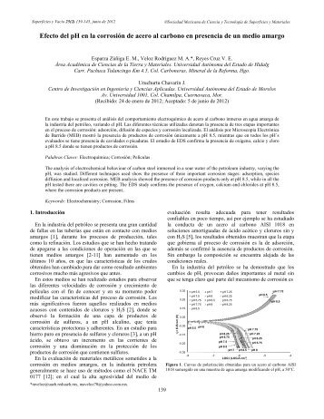 Efecto del pH en la corrosiÃ³n de acero al carbono en presencia de ...