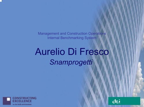 Aurelio Di Fresco - Constructing Excellence