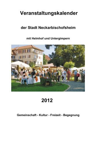 Veranstaltungskalender 2012 - Neckarbischofsheim