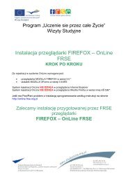 Instalacja przeglądarki FIREFOX-OnLine FRSE - Wizyty Studyjne