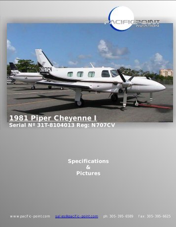 1981 Piper Cheyenne I - Pacific Point Aviation