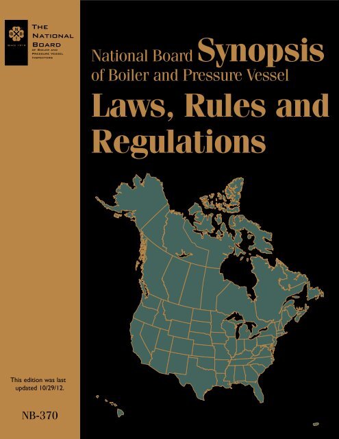 Laws, Rules and Regulations - The National Board of Boiler and ...