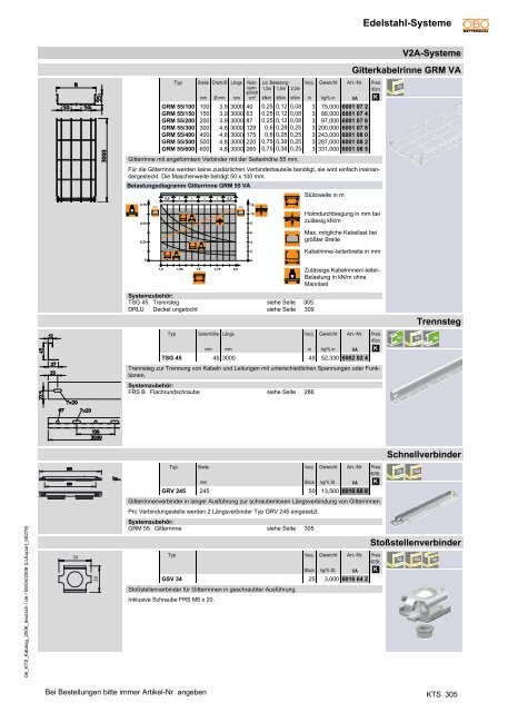 PDF Datei: BroschÃƒÂ¼re / OBO / Katalog KTS Edelstahl