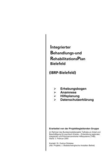 Integrierter Behandlungs-und RehabilitationsPlan Bielefeld (IBRP ...