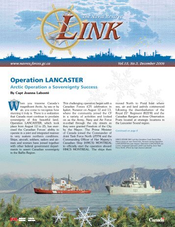 Operation LANCASTER - Canadian Navy