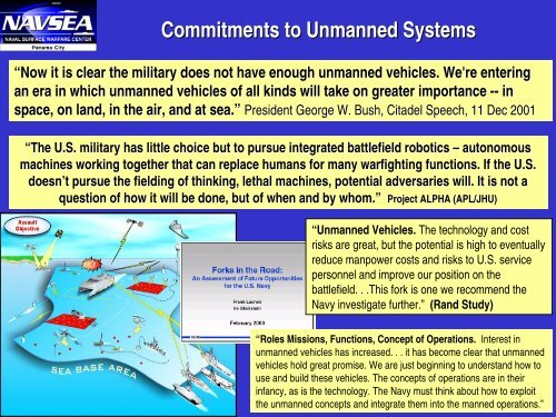 Future Unmanned Systems for Mine Warfare - MINWARA - The Mine ...