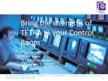 Dedicated TETRA interface