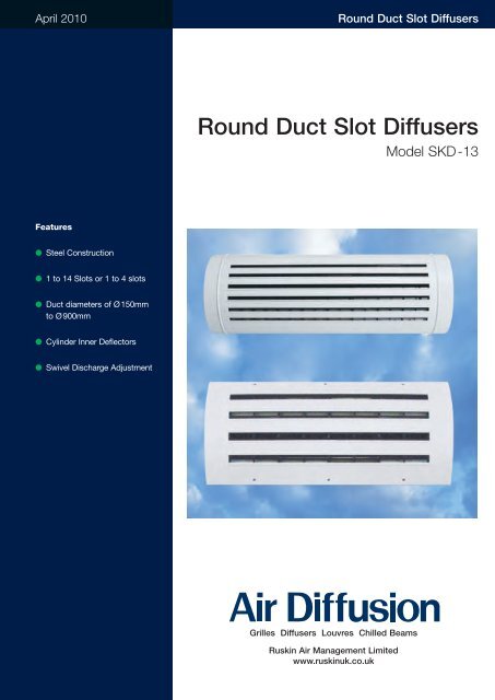 Round Duct Slot Diffusers Model SKD-13 - Air Diffusion