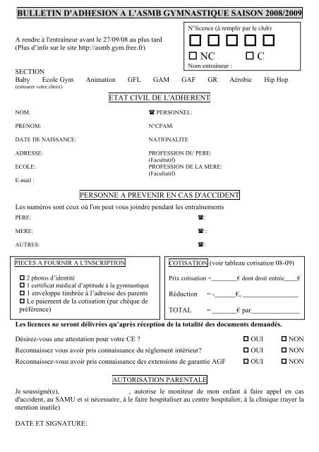 080615 bulletin insc.. - ASMB Gym Belfort - Free