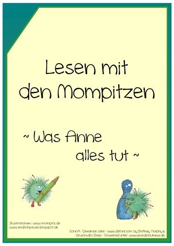 Lesen mit den Mompitz - Was Anne alles tut