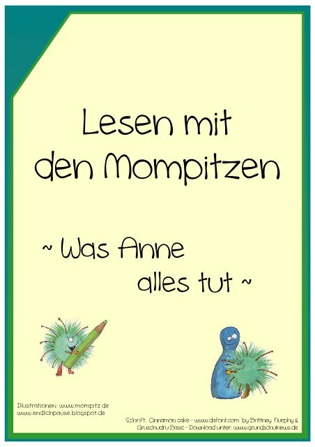 Lesen mit den Mompitz - Was Anne alles tut