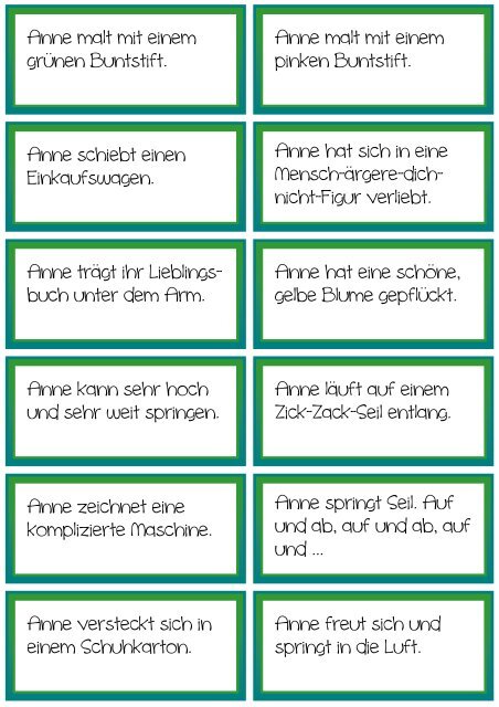 Lesen mit den Mompitz - Was Anne alles tut