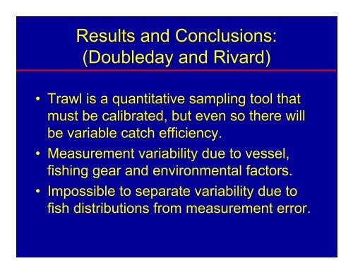 Factors Affecting the Performance of a Survey Bottom Trawl