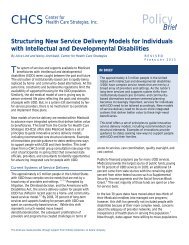 Structuring New Service Delivery Models for IDD - Center for Health ...