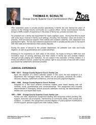 Hon. Thomas Schulte, Comm. Resume - ADR Services, Inc.