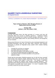 QUARRY FACE & BOREHOLE SURVEYING - Alphageofisica