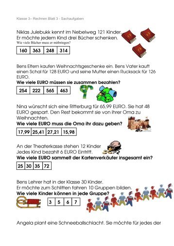 Sachaufgaben Klasse 3 - Mainzer Kinder- und Jugendtheater