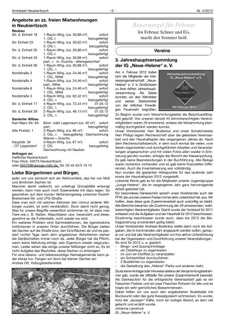 Zum 97. Geburtstag - Gemeinde Neukieritzsch