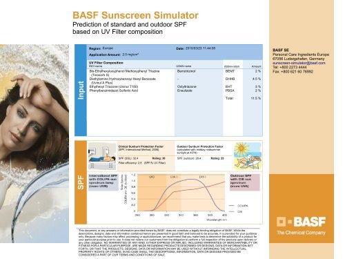 BASF Sunscreen Simulator - Personal Care - BASF.com