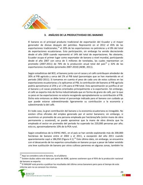 ConsultorÃ­a sobre productividad del sector agropecuario ... - Rimisp