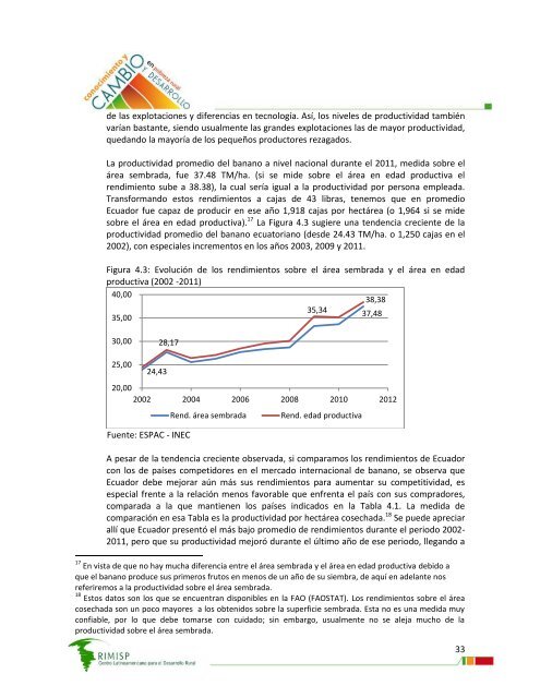 ConsultorÃ­a sobre productividad del sector agropecuario ... - Rimisp