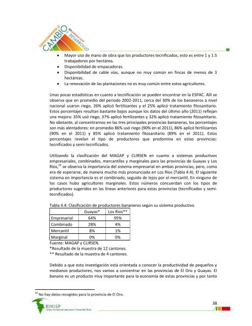 ConsultorÃ­a sobre productividad del sector agropecuario ... - Rimisp