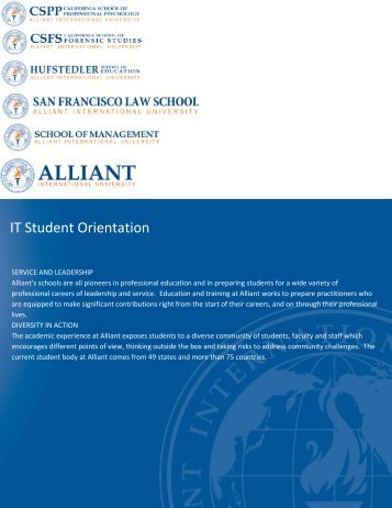 IT Student Orientation - Ltech@alliant.edu - Alliant International ...