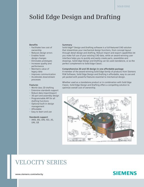 Solid Edge Design and Drafting - Siemens PLM Software