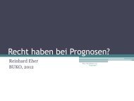 Reinhard Eher: Recht haben bei Prognosen? - IGF