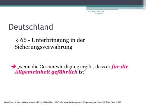 Reinhard Eher: Recht haben bei Prognosen? - IGF