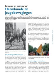 Heemkunde en jeugdbewegingen (pdf) - Heemkunde Vlaanderen