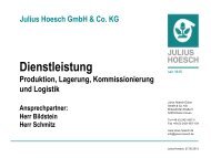 Leistungsangebot Dienstleistung - Julius Hoesch DÃ¼ren