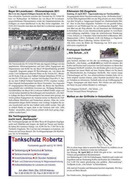 Gemeindeblatt Gemeindeblatt Gemeindeblatt - Nettersheim