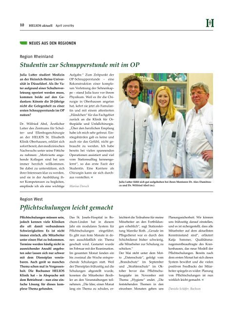 HELIOS ordnet Medizintechnik neu - HELIOS Kliniken GmbH