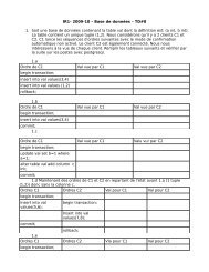 IR1- 2009-10 – Base de données – TD#8 1. Soit une base de ...