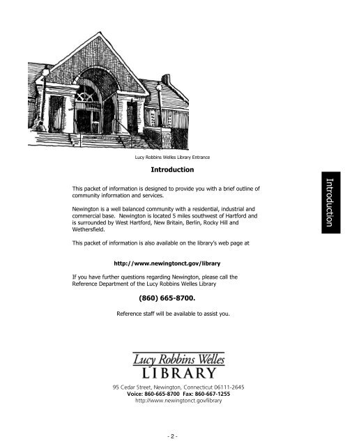 Newington Information Packet - Town of Newington