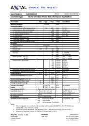 Specification AXIOM6060 Oscillator type : OCXO with Low ... - AXTAL