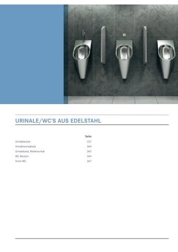 urinale/wc's aus edelstahl