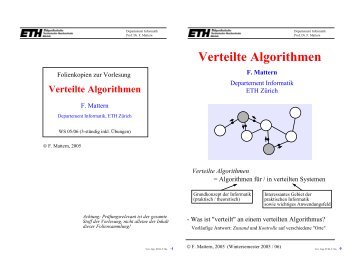 Vorlesung Verteilte Algorithmen, WS 06/06 - The Distributed ...