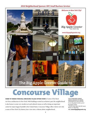 Concourse Village Neighborhood Profile - Big Apple Greeter