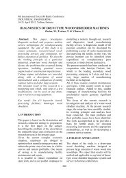 DIAGNOSTICS OF DRUM TYPE WOOD SHREDDER MACHINES